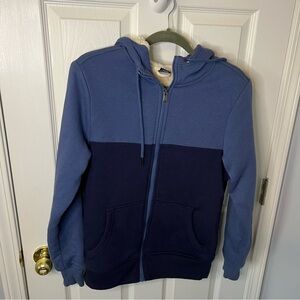 George Blue Color Blocked Hoodie